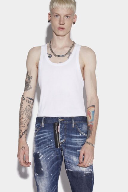 Dsquared2 Iconic Dark Reveal Wash Sexy Twist Jeans