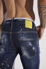 Dsquared2 Iconic Dark Ripped Bleach Wash Super Twinky Jeans - Image 4