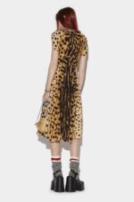 Dsquared2 Iconic Deep-V Longuette Dress FANTASY D2 FANTASY - Image 2