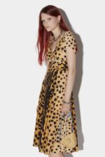 Dsquared2 Iconic Deep-V Longuette Dress FANTASY D2 FANTASY - Image 3