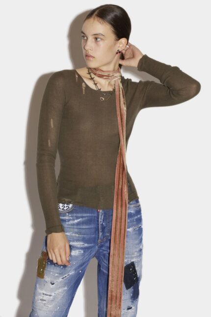 Dsquared2 Iconic Distressed Sweater D2