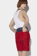 Dsquared2 Iconic Doodle Flag Midi Skirt - Image 2