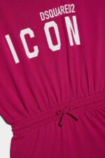 Dsquared2 Iconic DS2 Kids FUCHSIA Bathrobe - Image 4