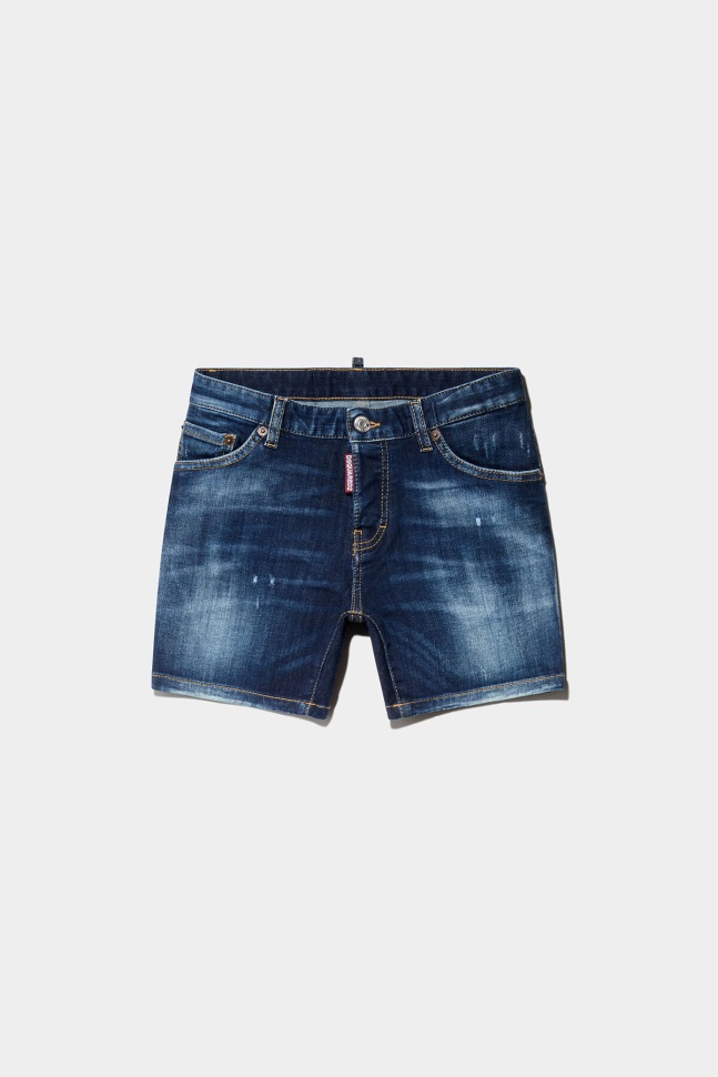 dsquared2_iconic_ds2_kids_shorts_blue_denim.jpg Dsquared2 Iconic DS2 Kids Shorts BLUE DENIM - Image 1