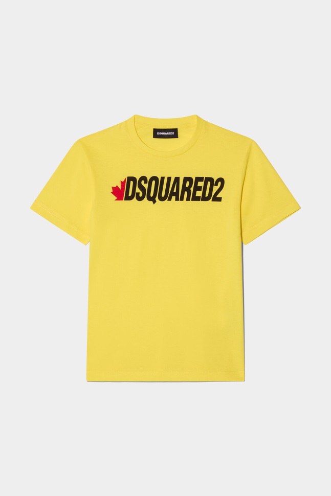 dsquared2_iconic_eclipse_blue_lemon_yellow_ds2_kids_t_shirt.jpg Dsquared2 Iconic ECLIPSE BLUE/LEMON YELLOW DS2 Kids T-Shirt - Image 1