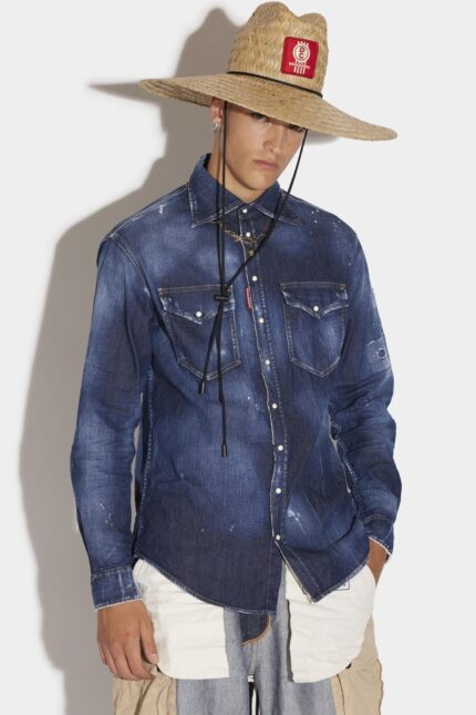 Dsquared2 Iconic Flared Collar Shirt