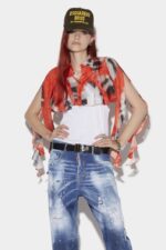 Dsquared2 Iconic Flutter Sleeve Crop Shirt