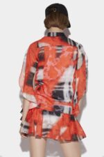 Dsquared2 Iconic Gathered Shirt Dress FANTASY - Image 2