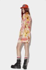 Dsquared2 Iconic Gathered Shirt Dress FANTASY D2 - Image 2