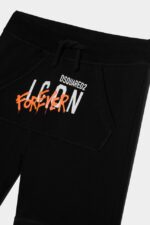 Dsquared2 Iconic GREEN DS2 Kids Icon Forever Sweatshorts - Image 4