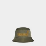 Dsquared2 Iconic GREEN/POPPY RED One Life Recycled Nylon Bucket Hat