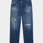 Dsquared2 Iconic Green Tab Partially Organic Cotton Boston Jeans NAVY BLUE