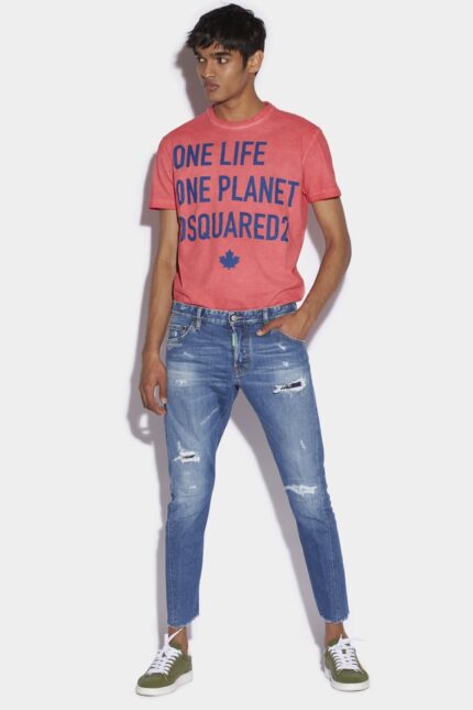 Dsquared2 Iconic Green Tab Partially Organic Cotton Sexy Twist Jeans