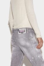 Dsquared2 Iconic Grey Denim Wash Skater Jeans - Image 4