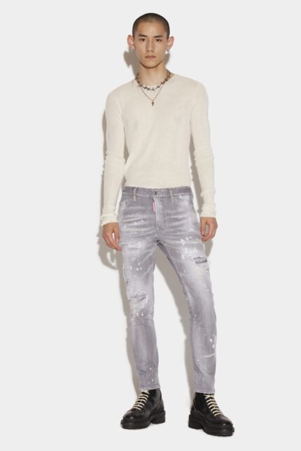 Dsquared2 Iconic Grey Denim Wash Skater Jeans
