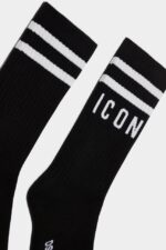 Dsquared2 Iconic GREY MELANGE DS2 Kids Socks - Image 3
