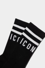 Dsquared2 Iconic GREY MELANGE DS2 Kids Socks - Image 4