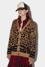 Dsquared2 Iconic Guepard Cardigan CAMEL D2 - Image 3