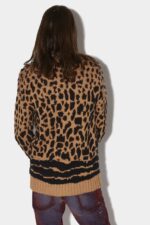 Dsquared2 Iconic Guepard Cardigan CAMEL D2 CAMEL - Image 2