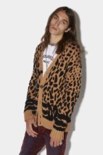 Dsquared2 Iconic Guepard Cardigan CAMEL D2 CAMEL