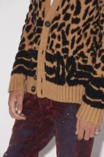 Dsquared2 Iconic Guepard Cardigan CAMEL D2 CAMEL - Image 3