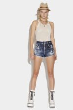 Dsquared2 Iconic High Waist Hot Pants - Image 2