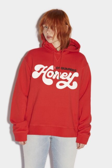 Dsquared2 Iconic Honey Hoodie RED/BLACK