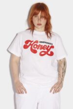 Dsquared2 Iconic Honey T-Shirt WHITE/BLACK - Image 3