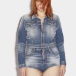Dsquared2 Iconic Honey Twiggy Jean Jacket D2 BLUE