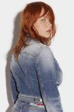 Dsquared2 Iconic Honey Twiggy Jean Jacket D2 BLUE - Image 4