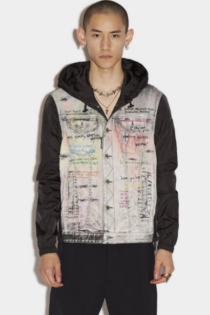 Dsquared2 Iconic Hood Combo Dan Jean Jacket