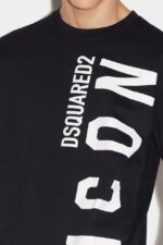 Dsquared2 Iconic Icon Cool T-Shirt WHITE/BLACK - Image 3