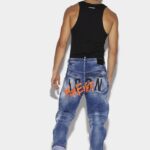 Dsquared2 Iconic Icon Forever Medium Wash Combat Jeans