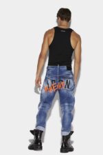 Dsquared2 Iconic Icon Forever Medium Wash Combat Jeans