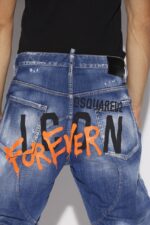 Dsquared2 Iconic Icon Forever Medium Wash Combat Jeans - Image 3