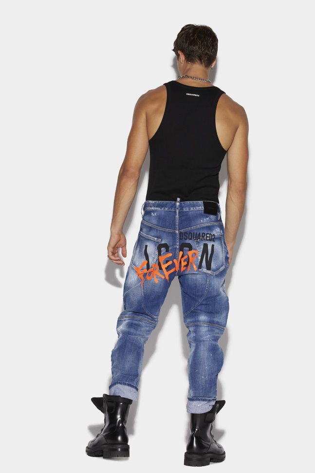 dsquared2_iconic_icon_forever_medium_wash_combat_jeans.jpg Dsquared2 Iconic Icon Forever Medium Wash Combat Jeans - Image 1