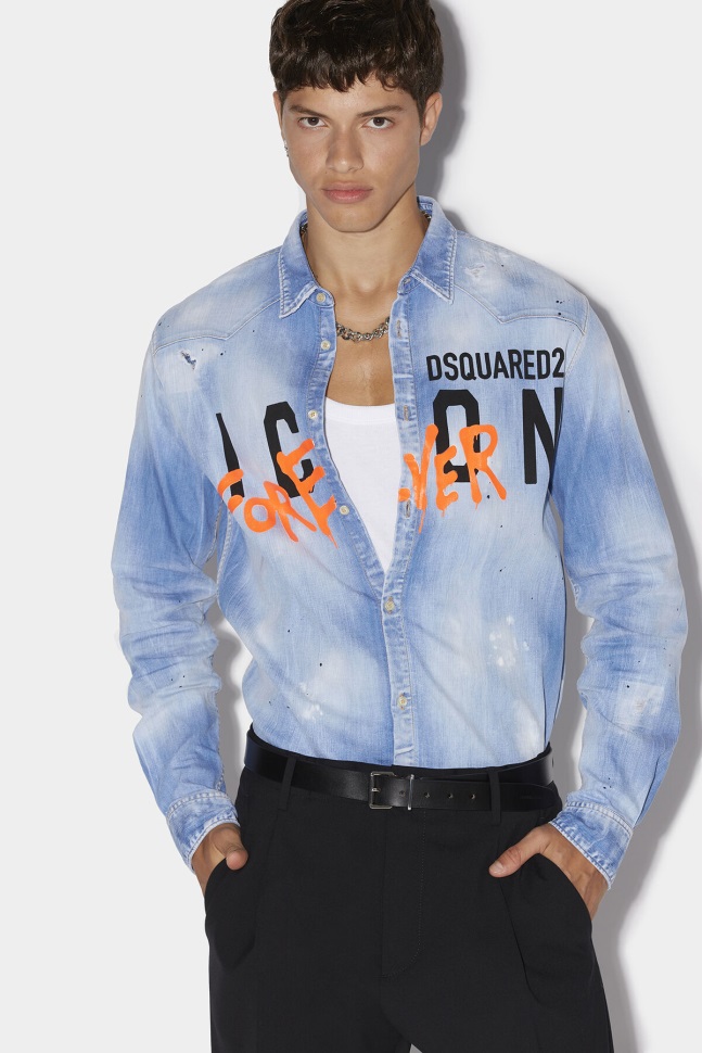 dsquared2_iconic_icon_forever_relax_shirt.jpg Dsquared2 Iconic Icon Forever Relax Shirt - Image 1