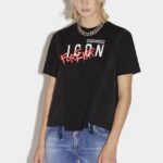 Dsquared2 Iconic Icon Forever Relax T-Shirt WHITE/BLACK