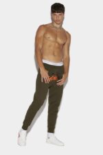 Dsquared2 Iconic Icon Forever Sweatpants MILITARY GREEN/BLACK - Image 3