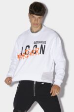 Dsquared2 Iconic Icon Forever Sweatshirt D2 WHITE/BLACK