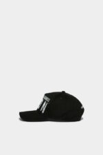Dsquared2 Iconic Icon Spray Baseball Cap D2 BLACK - Image 3
