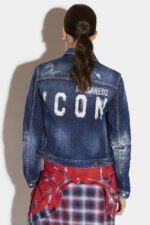 Dsquared2 Iconic Icon Spray Jean Jacket - Image 4