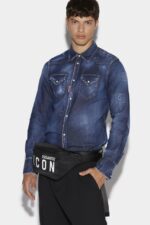 Dsquared2 Iconic Icon Spray Relax Shirt - Image 2