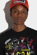 Dsquared2 Iconic Icon Spray Sweatshirt D2 BLACK - Image 3