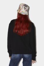 Dsquared2 Iconic Icon Spray Sweatshirt D2 WHITE/BLACK - Image 2