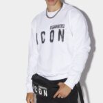 Dsquared2 Iconic Icon Spray Sweatshirt WHITE