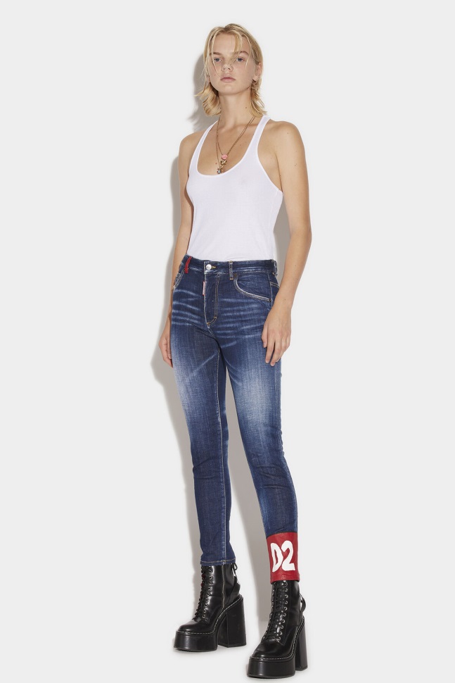 Dsquared2 Iconic L.A. Customized 1964 Wash Skinny Dan Cropped Jeans - Image 2