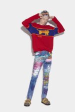 Dsquared2 Iconic L.A. Customized Cool Guy Cropped Jeans BLUE D2
