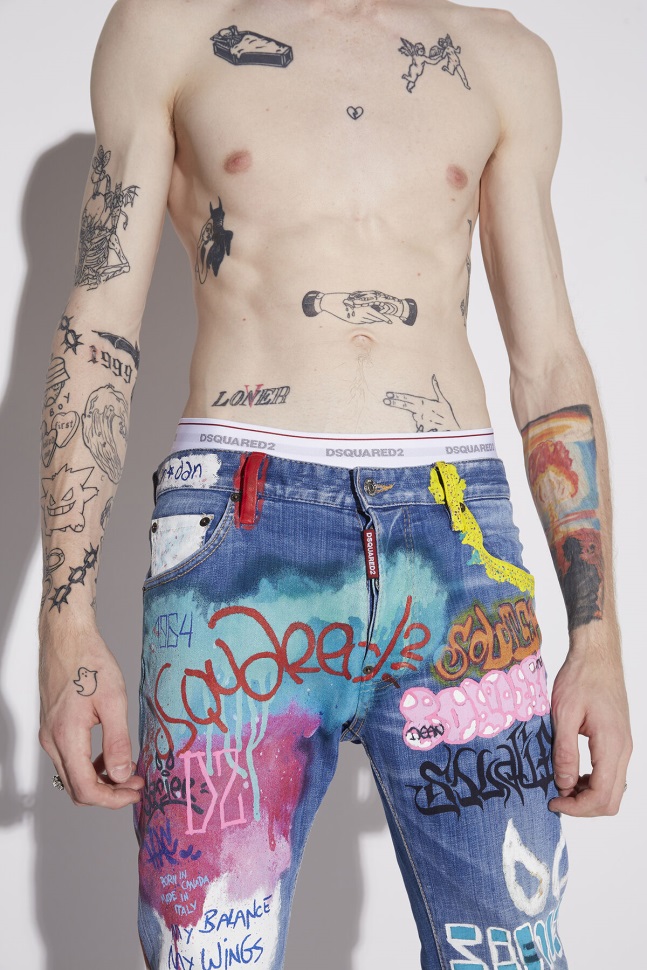 Dsquared2 Iconic L.A. Customized Cool Guy Cropped Jeans BLUE D2 - Image 3