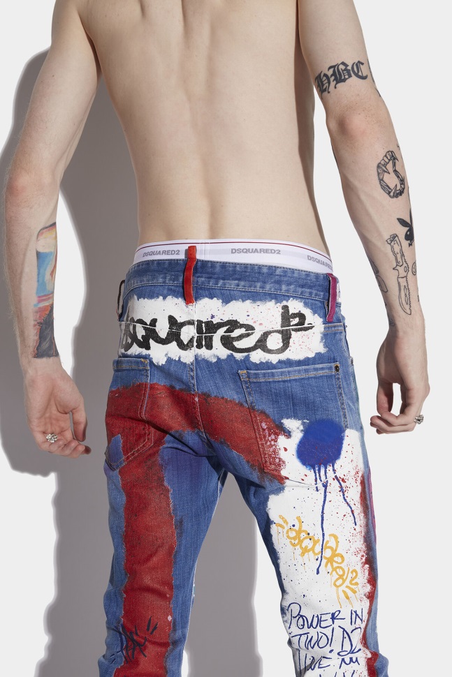 Dsquared2 Iconic L.A. Customized Cool Guy Cropped Jeans BLUE D2 - Image 5